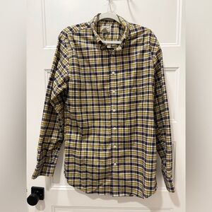 L.L.Bean Plaid Flannel Shirt Men’s Medium Tall 100% Cotton Button Front